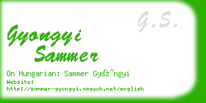 gyongyi sammer business card